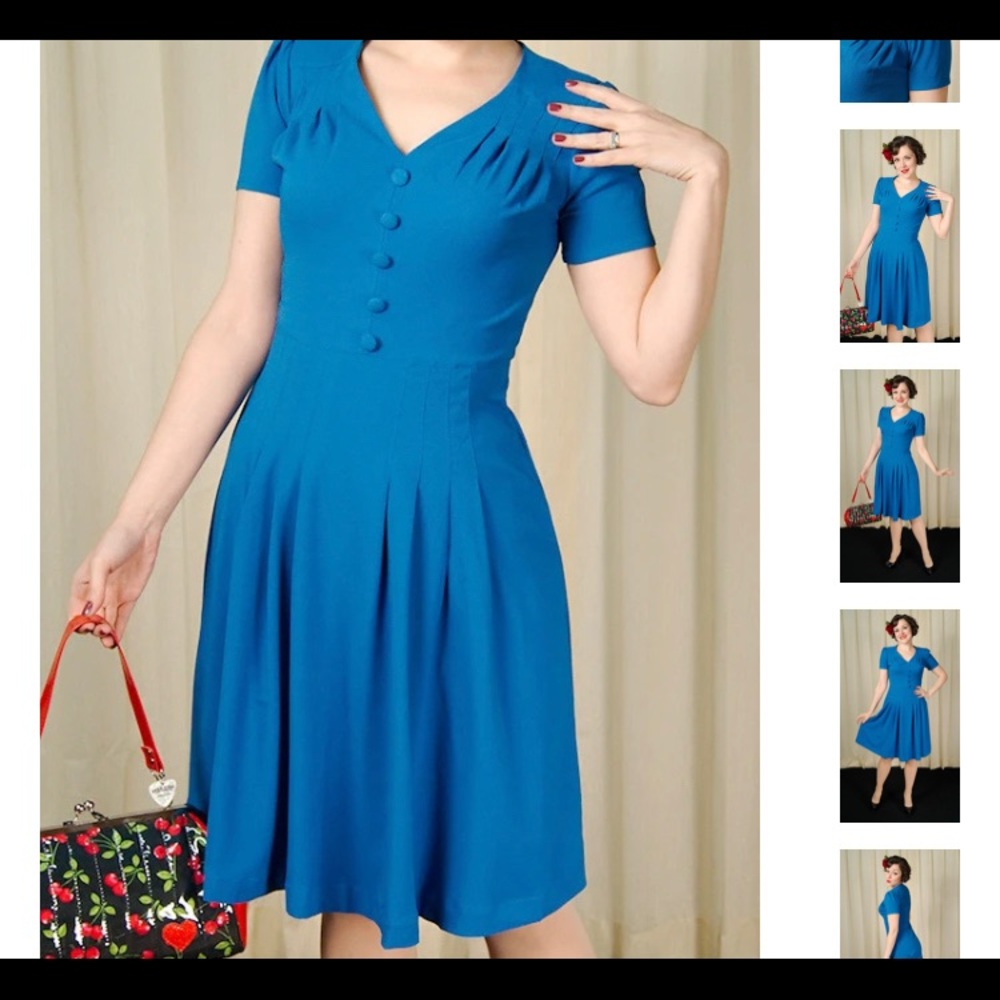 NWOT BLACK 1940s style Hell Bunny dress